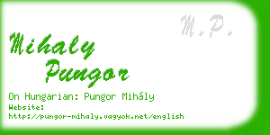 mihaly pungor business card